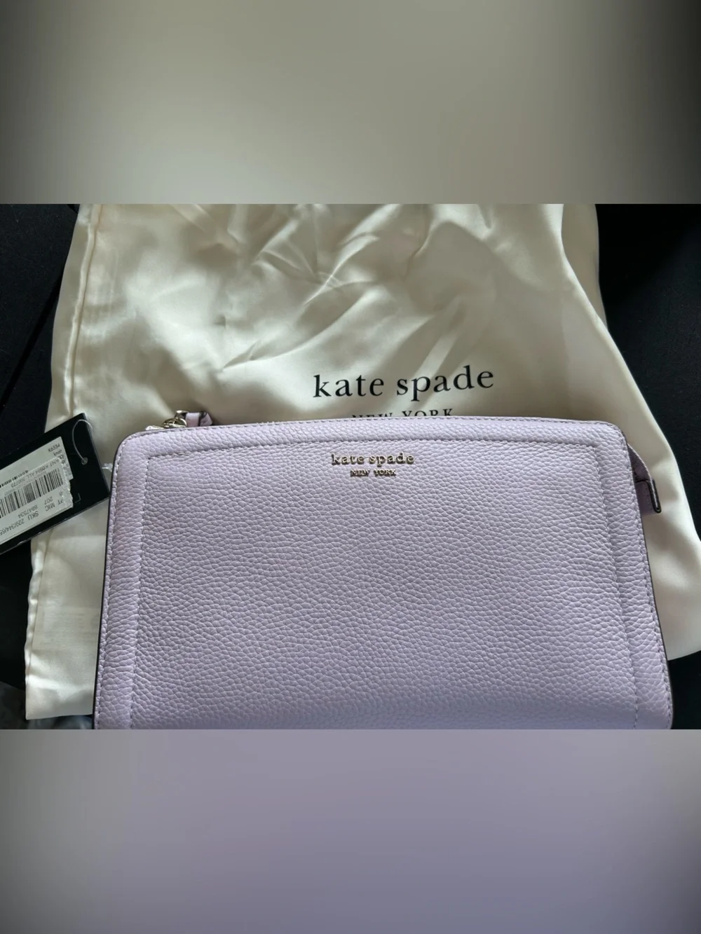 kate spade Knott Lavender Pebbled Leather crossbody k6554